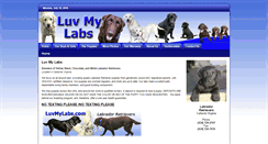 Desktop Screenshot of luvmylabs.com