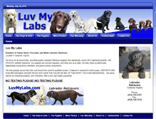 Tablet Screenshot of luvmylabs.com